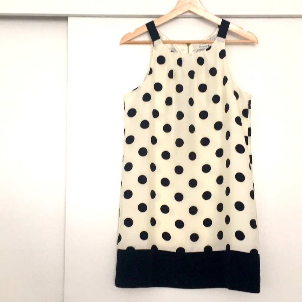Black and white polka dot dress